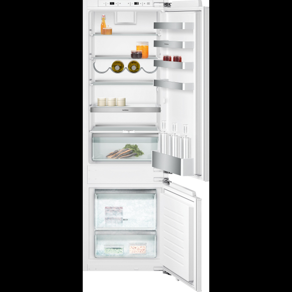 Gaggenau rb280330, 200 series, fridge-freezer, 177.2 x 55.8 cm, flat hinge with soft-close drawer