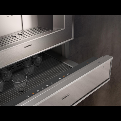 Gaggenau ws461112, 400 series, warming drawer, 60 x 14 cm, stainless steel-backed solid glass door