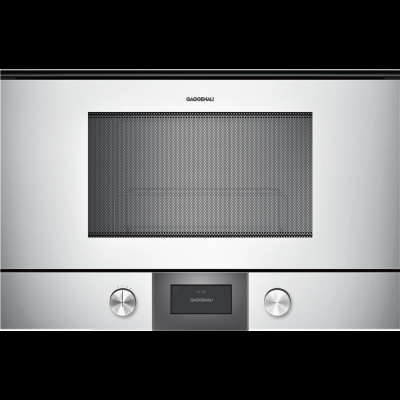 Gaggenau bmp225130, 200 series, built-in microwave, 60 x 38 cm, door hinge: left, silver