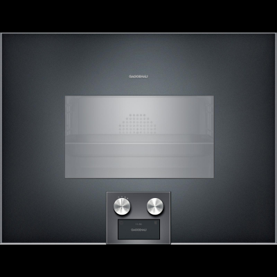 Gaggenau bs455101, 400 series, built-in compact steam oven, 60 x 45 cm, door hinge: left, anthracite