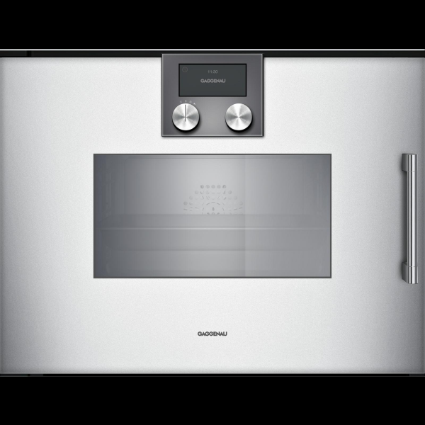 Gaggenau bsp271131, 200 series, built-in compact steam oven, 60 x 45 cm, door hinge: left, silver