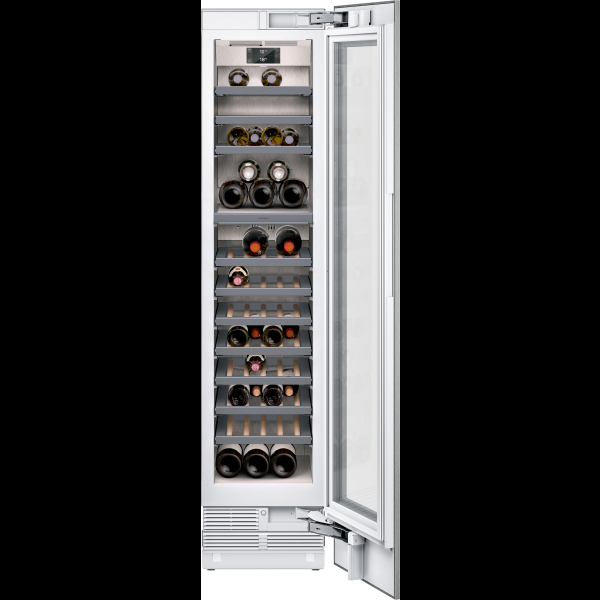 Gaggenau rw414365, 400 series, Vario wine refrigerator with glass door, 212.5 x 45.1 cm